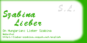szabina lieber business card